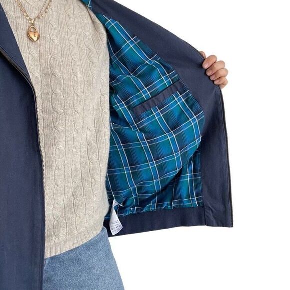 Pendleton Mens Blue Cotton Full Zip Sport Coat Jacket Plaid Lined Sz XL - Picture 8 of 8